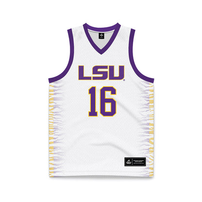 LSU - NCAA Women's Basketball : Kailyn Gilbert - White Basketball Jersey-0