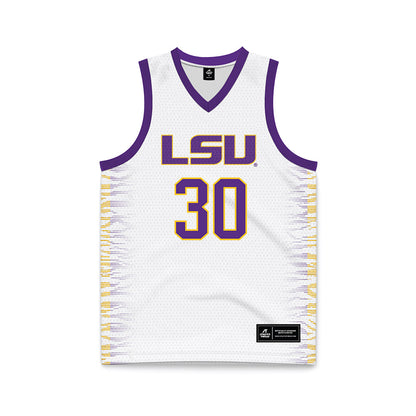 LSU - NCAA Women's Basketball : Jada Richard - White Basketball Jersey-0
