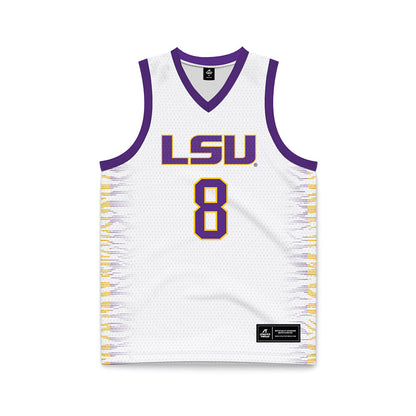 LSU - NCAA Women's Basketball : Jada Williams - White Basketball Jersey-0