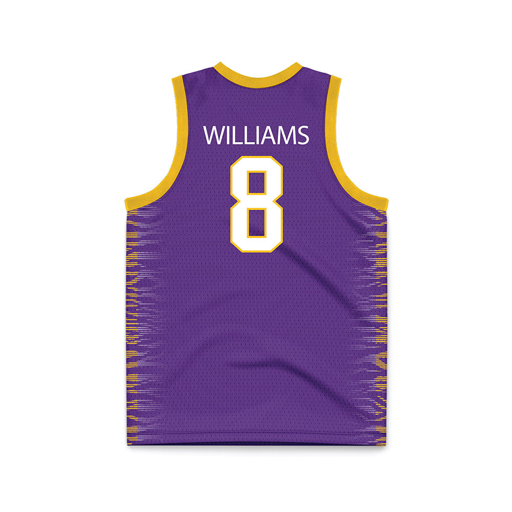 LSU - NCAA Women's Basketball : Jada Williams - Purple Basketball Jersey-1