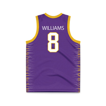 LSU - NCAA Women's Basketball : Jada Williams - Purple Basketball Jersey-1