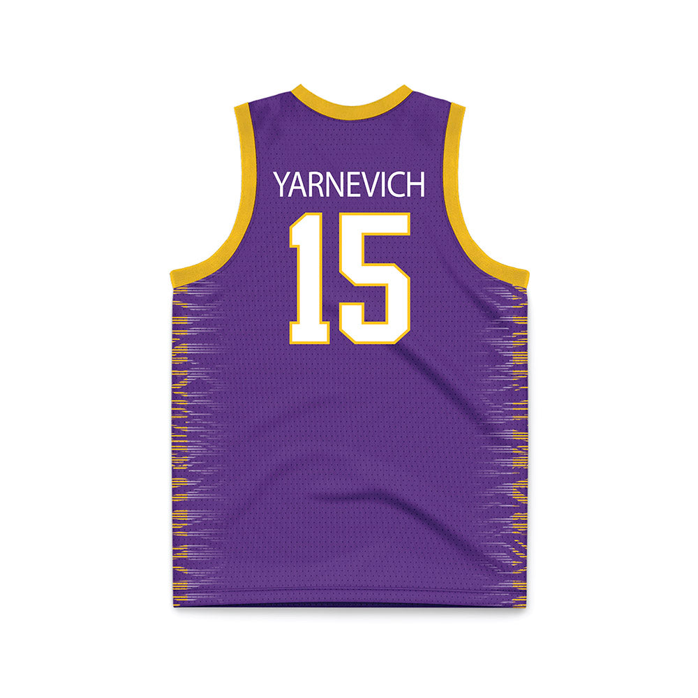 LSU - NCAA Women's Basketball : Meghan Yarnevich - Purple Basketball Jersey-1
