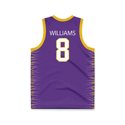 LSU - NCAA Women's Basketball : Jada Williams - Purple Basketball Jersey-1