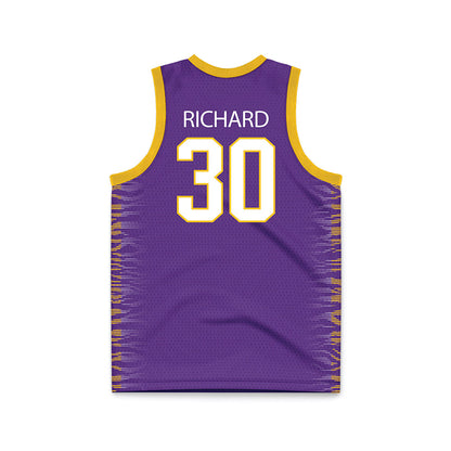 LSU - NCAA Women's Basketball : Jada Richard - Purple Basketball Jersey-1