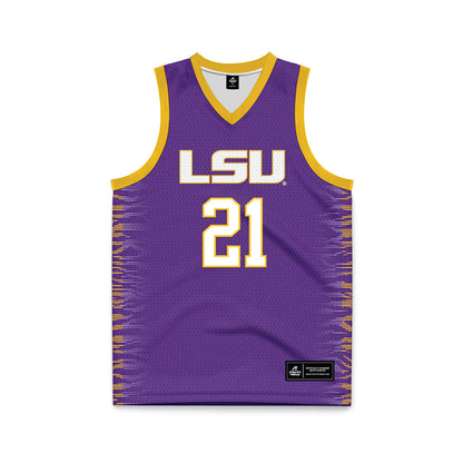 LSU - NCAA Women's Basketball : Chloe Larry - Purple Basketball Jersey-0