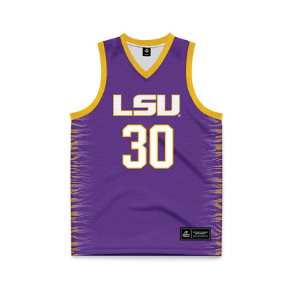 LSU - NCAA Women's Basketball : Jada Richard - Purple Basketball Jersey-0