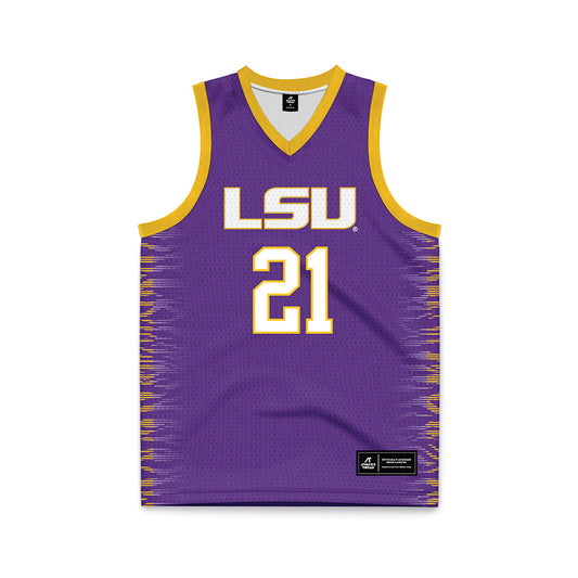 LSU - NCAA Women's Basketball : Chloe Larry - Purple Basketball Jersey-0