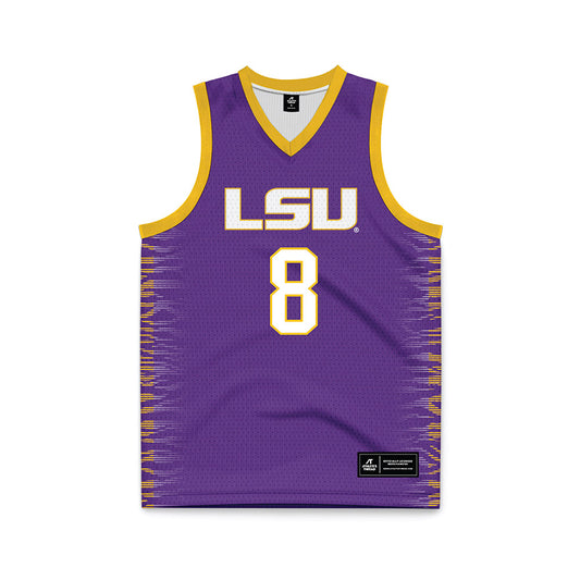 LSU - NCAA Women's Basketball : Jada Williams - Purple Basketball Jersey-0