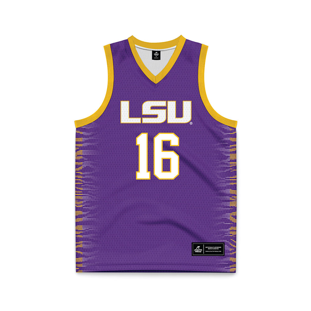 LSU - NCAA Women's Basketball : Kailyn Gilbert - Purple Basketball Jersey-0