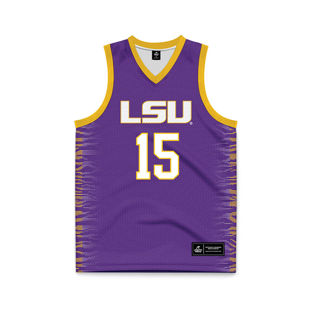LSU - NCAA Women's Basketball : Meghan Yarnevich - Purple Basketball Jersey-0