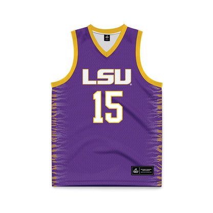 LSU - NCAA Women's Basketball : Meghan Yarnevich - Purple Basketball Jersey-0
