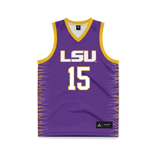 LSU - NCAA Women's Basketball : Meghan Yarnevich - Purple Basketball Jersey-0