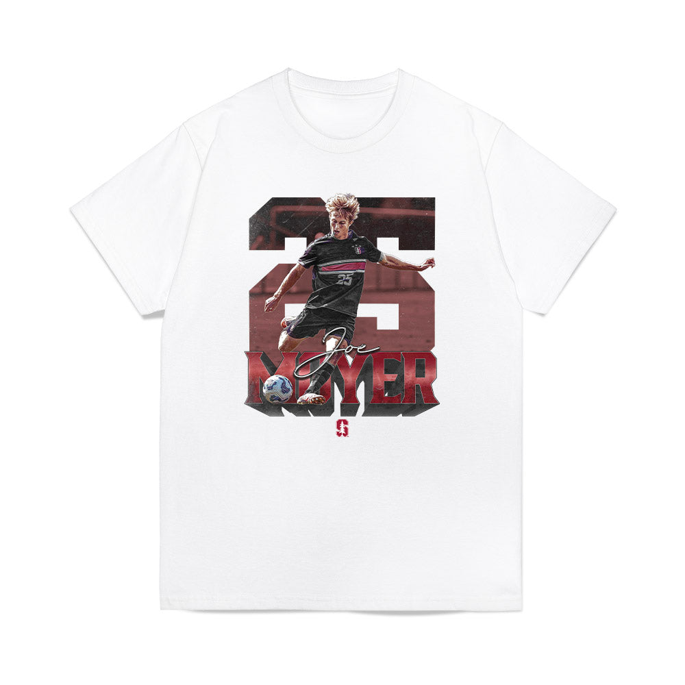 Stanford - NCAA Men's Soccer : Joe Moyer - Collage Premium T-Shirt-0