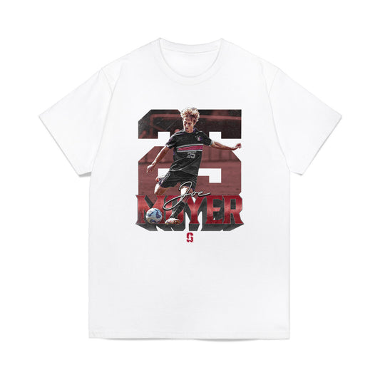 Stanford - NCAA Men's Soccer : Joe Moyer - Collage Premium T-Shirt-0