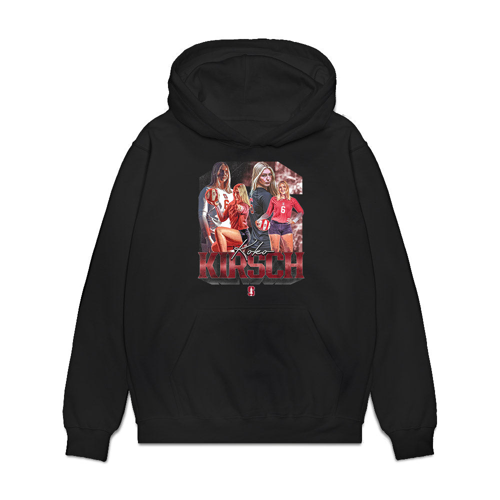 Stanford - NCAA Women's Volleyball : Koko Kirsch - Premium Hooded Sweatshirt-0