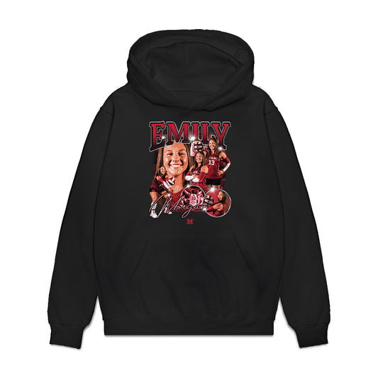 Miami of Ohio - Women's Volleyball Alumni : Emily Morgan - Collage Premium Hooded Sweatshirt-0