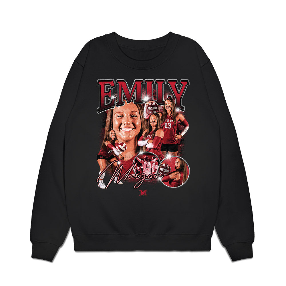 Miami of Ohio - Women's Volleyball Alumni : Emily Morgan - Collage Premium Crewneck Sweatshirt-0