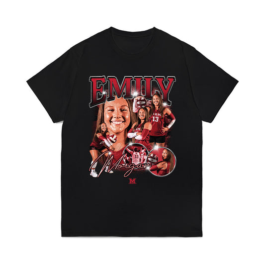 Miami of Ohio - Women's Volleyball Alumni : Emily Morgan - Collage Comfort Colors T-Shirt-0