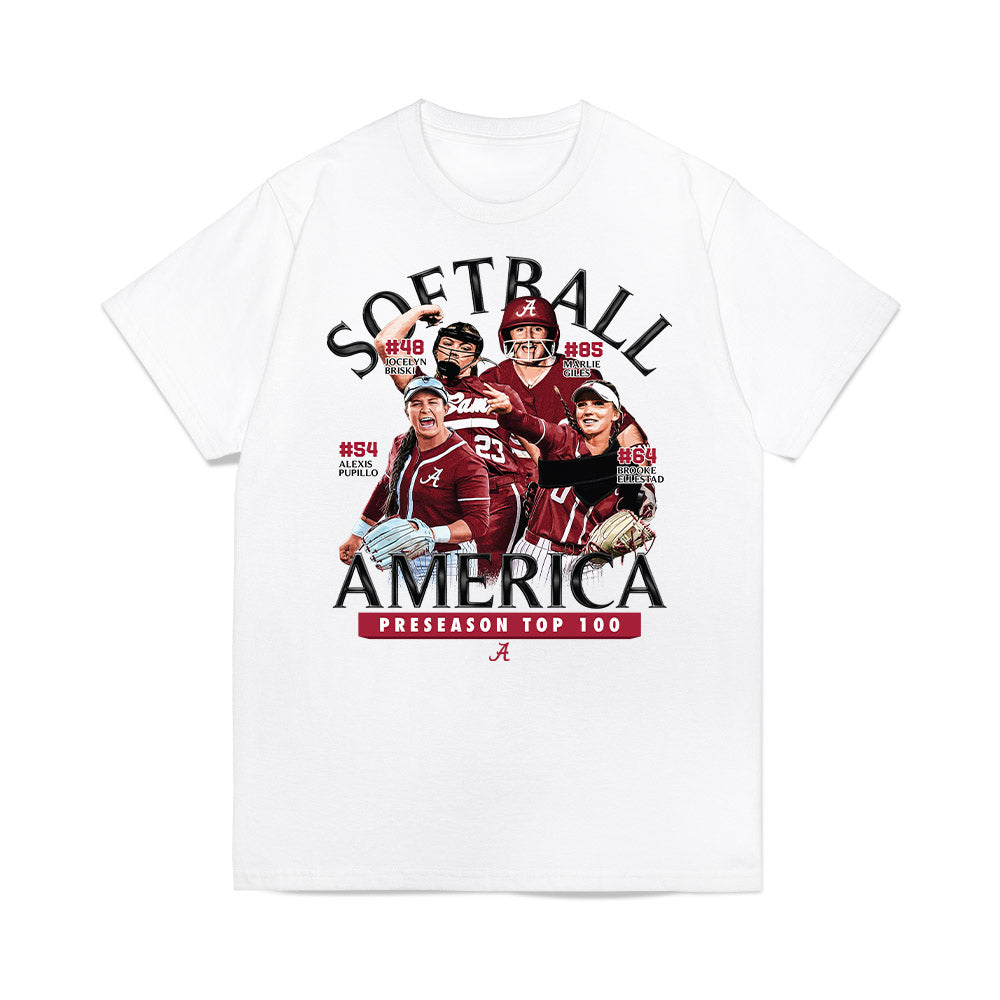 Alabama - NCAA Softball : - Preseason Top 100 Team Collage Premium T-Shirt-0