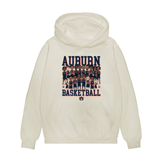 Auburn - NCAA Men's Basketball : - Team Caricature Premium Hooded Sweatshirt-0