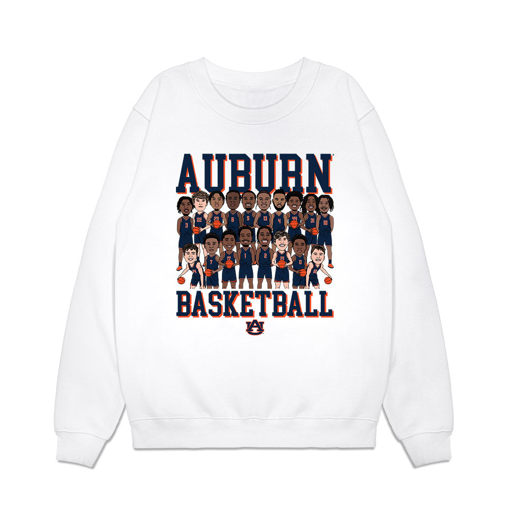 Auburn - NCAA Men's Basketball : - Team Caricature Premium Crewneck Sweatshirt-0