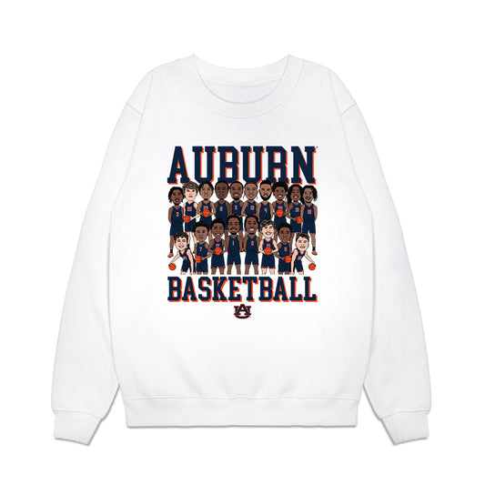 Auburn - NCAA Men's Basketball : - Team Caricature Premium Crewneck Sweatshirt-0