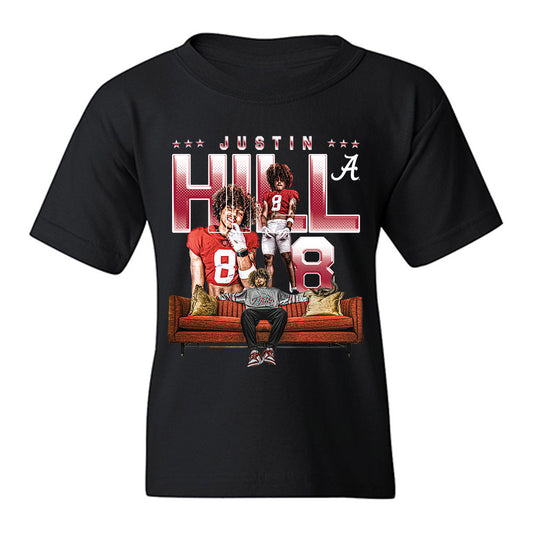 Alabama - NCAA Football : Justin Hill - Youth T-Shirt-0