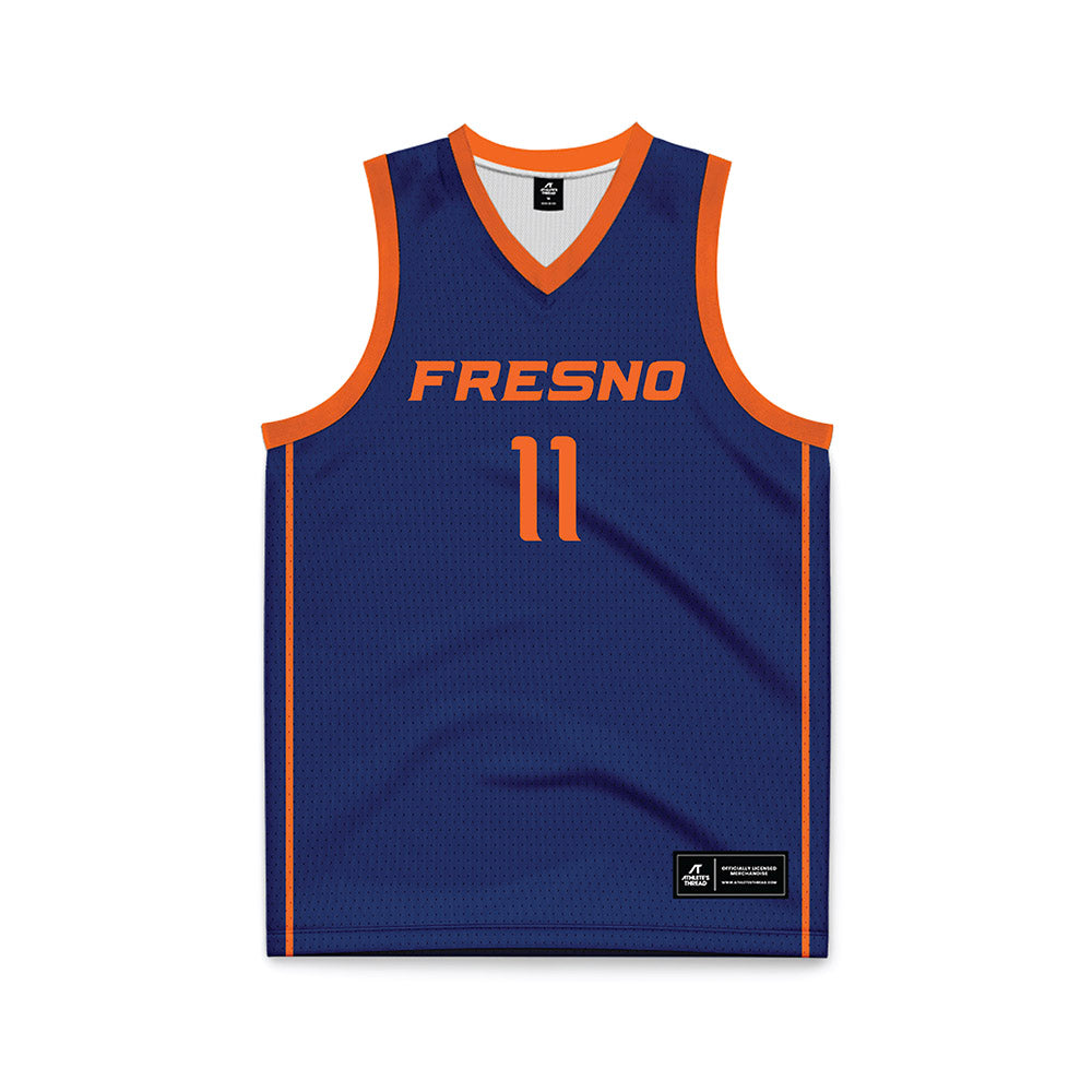 FPU - NCAA Women's Basketball : Alexa Perryman - Navy Basketball Jersey-0