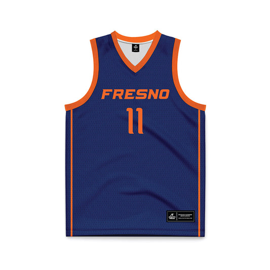 FPU - NCAA Women's Basketball : Alexa Perryman - Navy Basketball Jersey-0