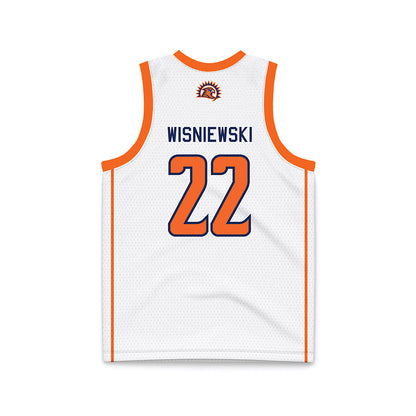 FPU - NCAA Women's Basketball : Nina Wisniewski - White Basketball Jersey-1
