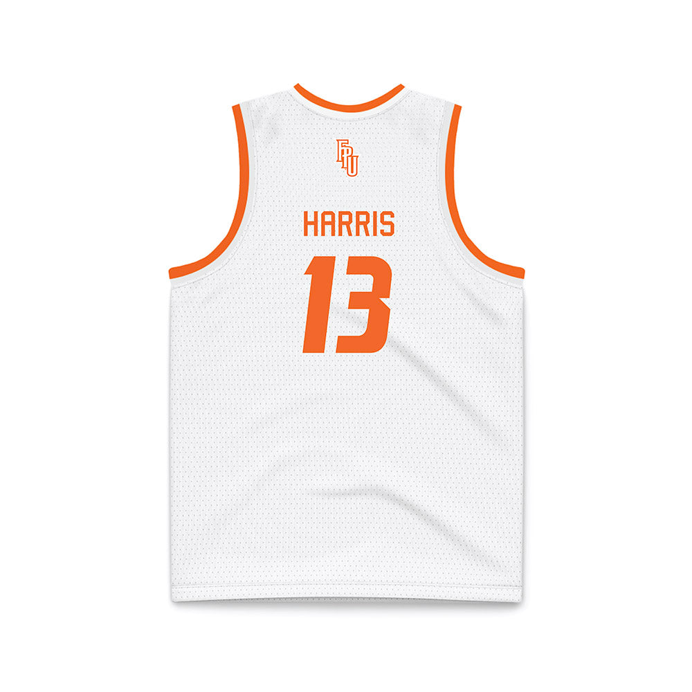 FPU - NCAA Men's Basketball : Brayden Harris - White Basketball Jersey-1
