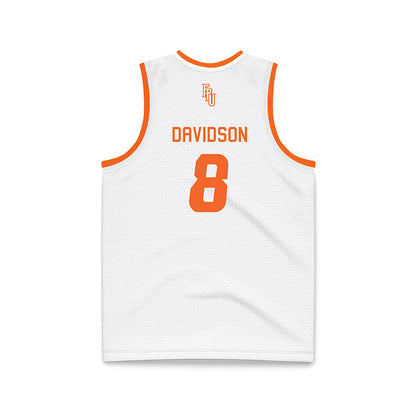 FPU - NCAA Men's Basketball : Nick Davidson - White Basketball Jersey-1