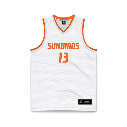 FPU - NCAA Men's Basketball : Brayden Harris - White Basketball Jersey-0