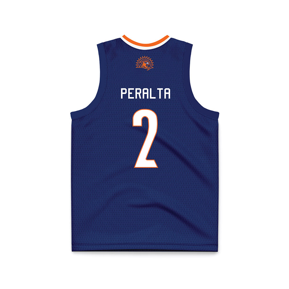 FPU - NCAA Men's Basketball : Isaac Peralta - Navy Basketball Jersey-1