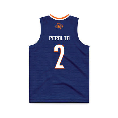 FPU - NCAA Men's Basketball : Isaac Peralta - Navy Basketball Jersey-1