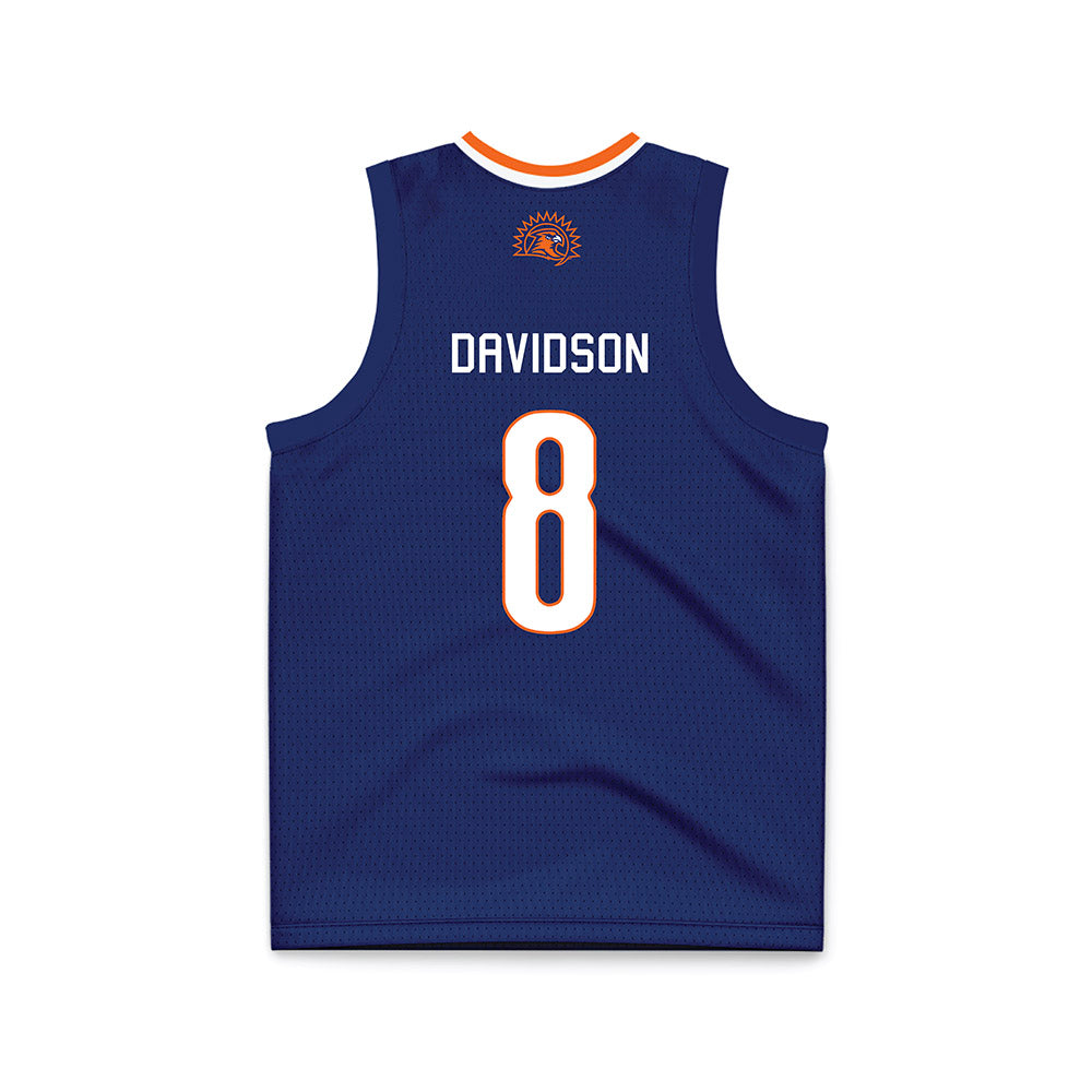 FPU - NCAA Men's Basketball : Nick Davidson - Navy Basketball Jersey-1