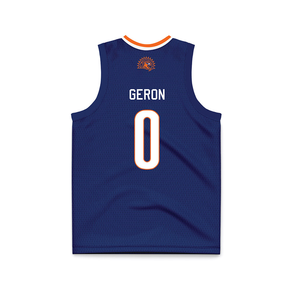 FPU - NCAA Men's Basketball : Jaden Geron - Navy Basketball Jersey-1