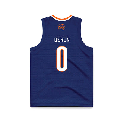 FPU - NCAA Men's Basketball : Jaden Geron - Navy Basketball Jersey-1