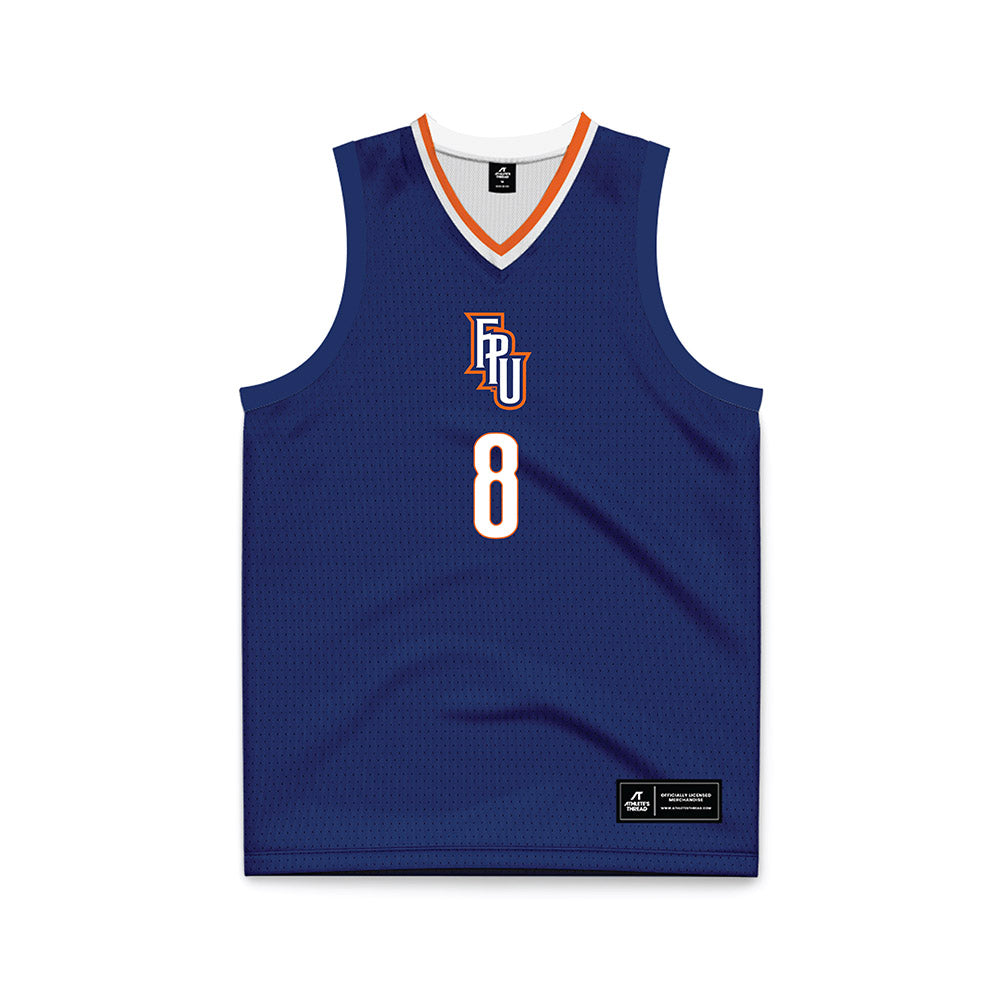 FPU - NCAA Men's Basketball : Nick Davidson - Navy Basketball Jersey-0