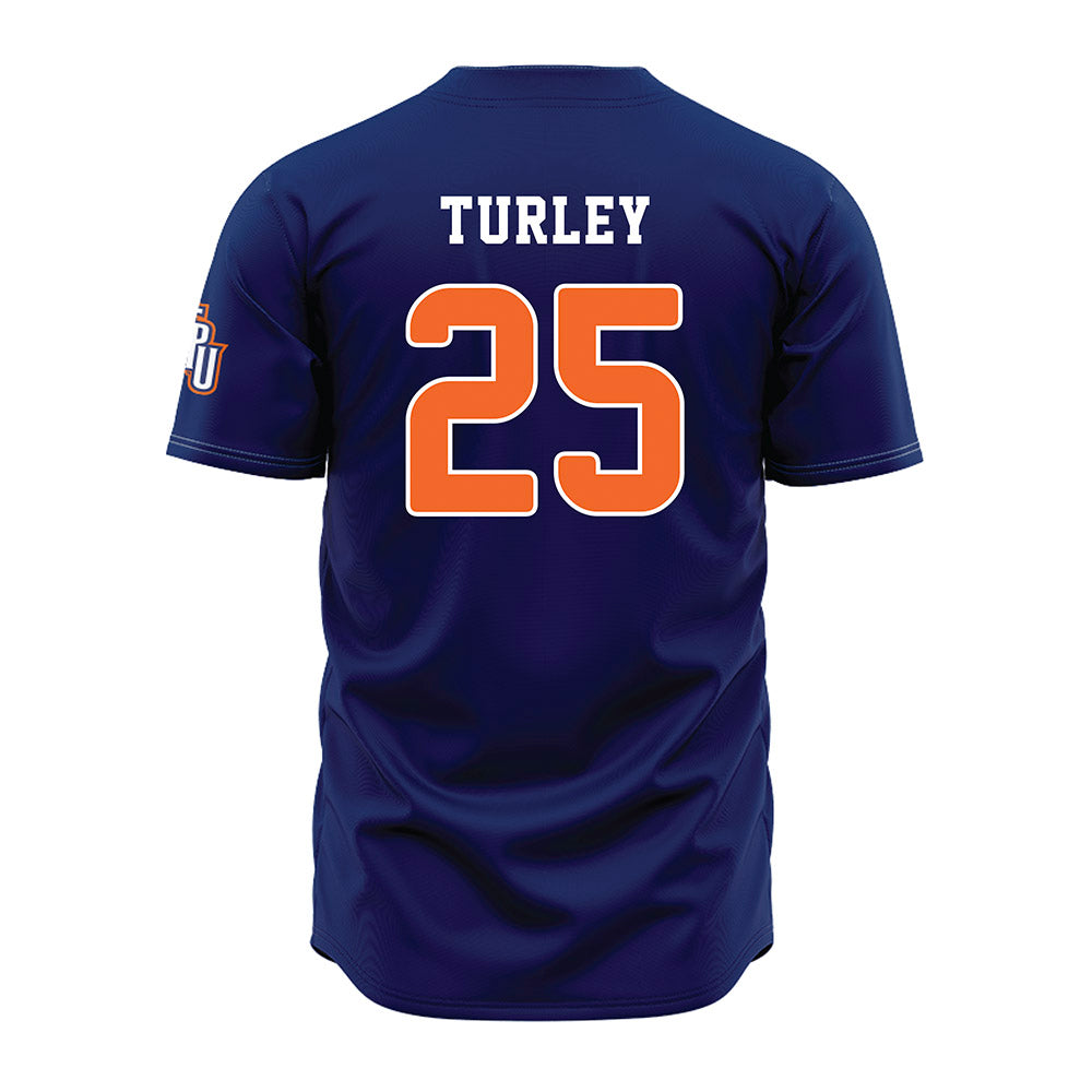 FPU - NCAA Baseball : Jake Turley - Navy Jersey-1