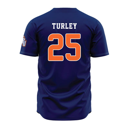 FPU - NCAA Baseball : Jake Turley - Navy Jersey-1
