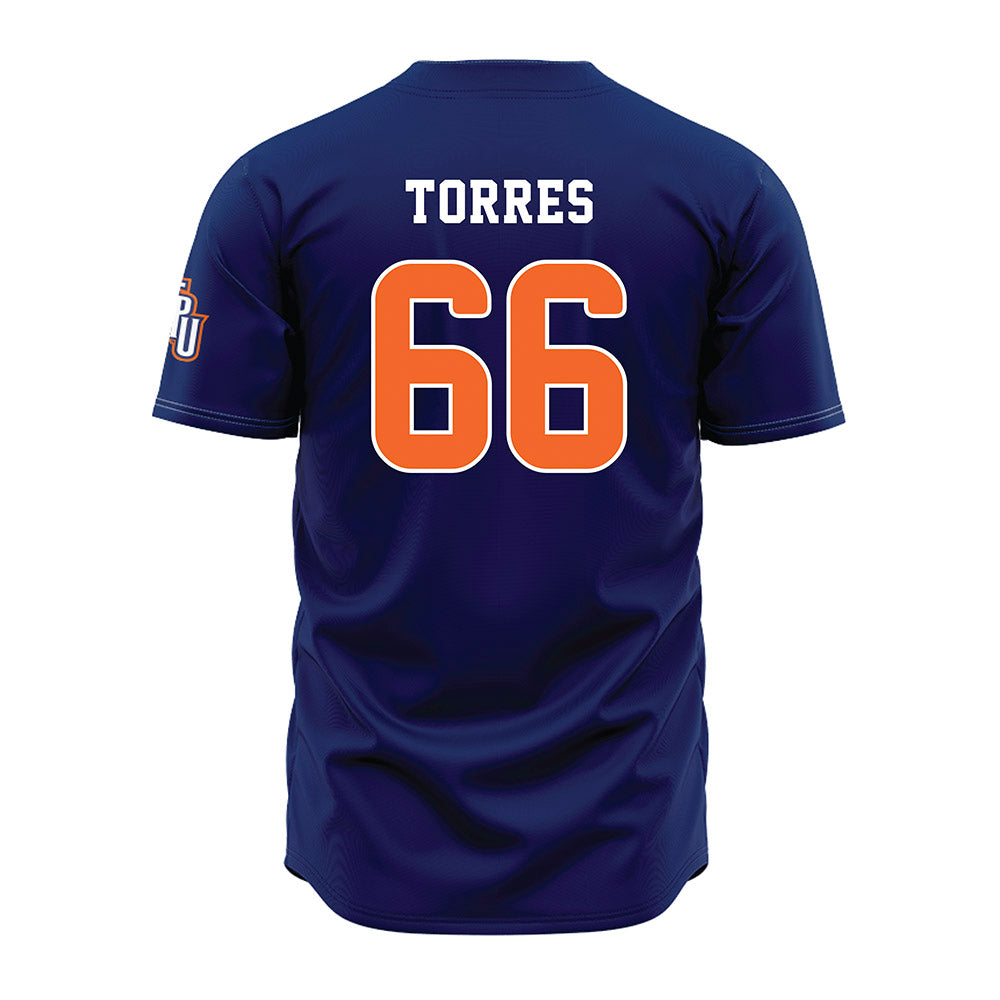 FPU - NCAA Baseball : Rogelio Torres - Navy Jersey-1