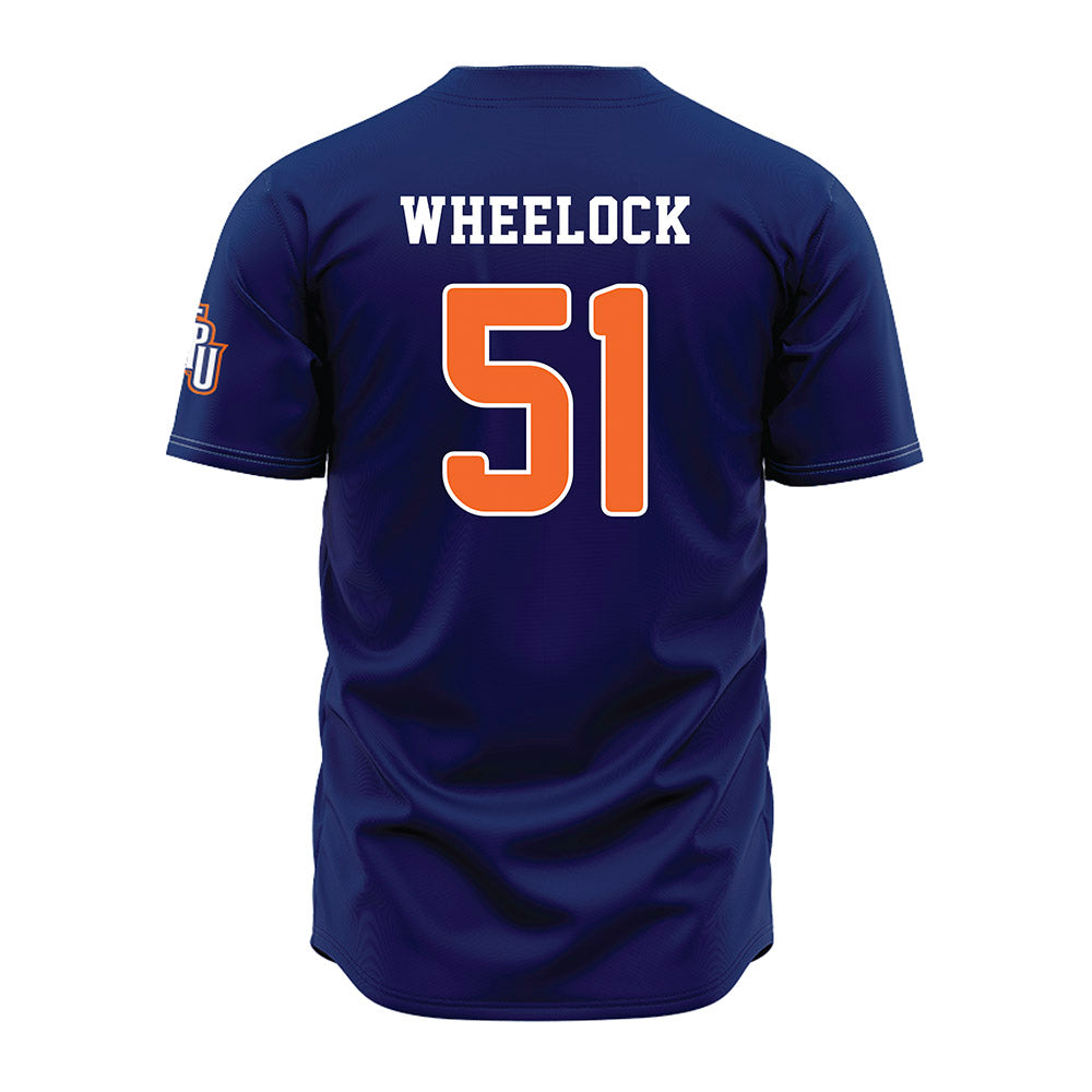 FPU - NCAA Baseball : Titus Wheelock - Navy Jersey-1