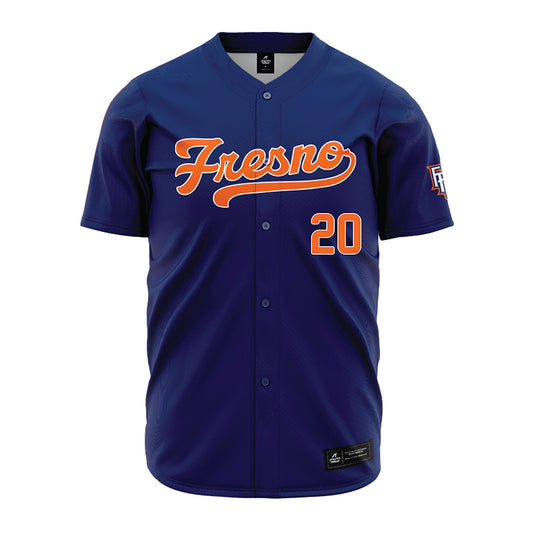 FPU - NCAA Baseball : Joshua Morneo - Navy Jersey-0