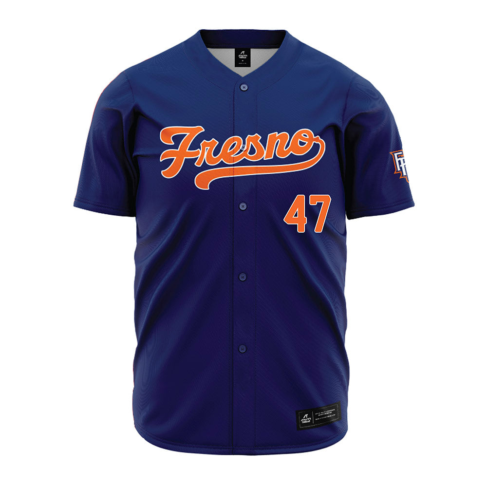 FPU - NCAA Baseball : Matt Bettencourt - Navy Jersey-0
