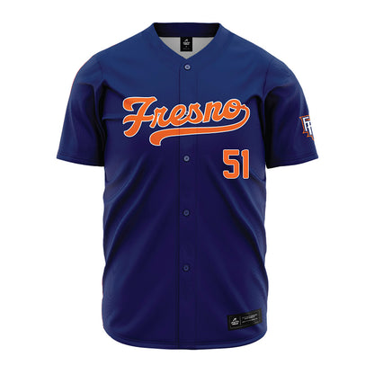 FPU - NCAA Baseball : Titus Wheelock - Navy Jersey-0