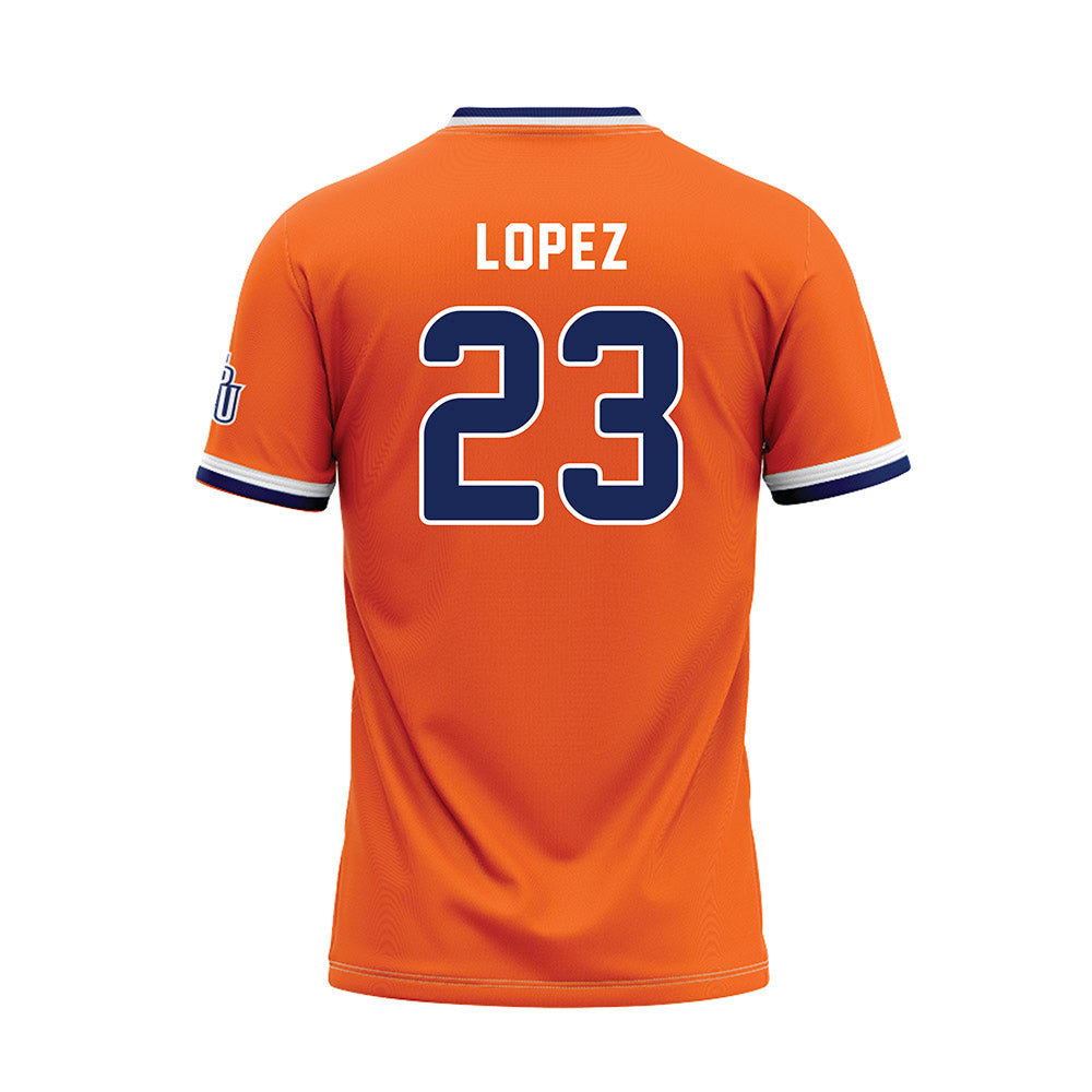 FPU - NCAA Baseball : Alex Lopez - Orange Baseball Jersey-1