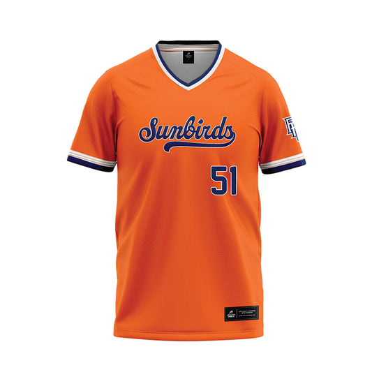 FPU - NCAA Baseball : Titus Wheelock - Orange Baseball Jersey-0