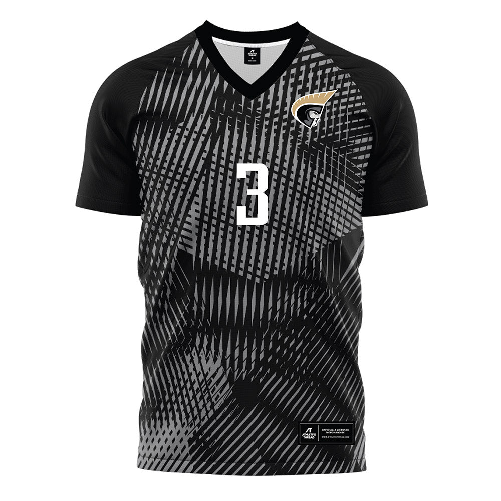 Anderson - NCAA Men's Soccer : Caleb McDowall - Black Soccer Jersey-0
