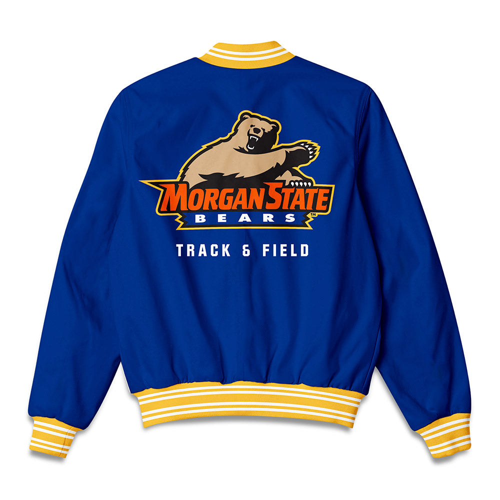Morgan State - NCAA Men's Track & Field : Caleb Mincey - Bomber Jacket-1